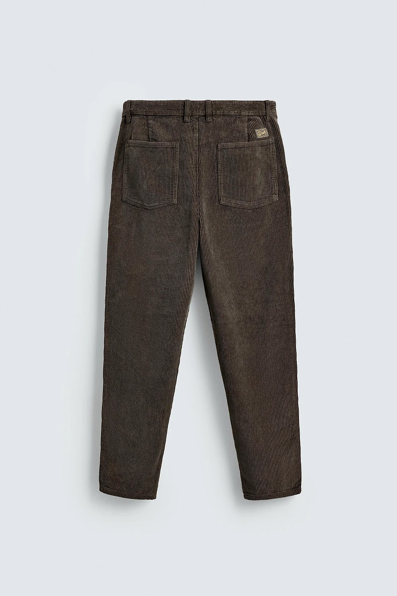 TAPERED FIT CORDUROY PANTS