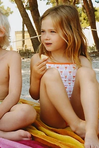 1-6 ANS/ MAILLOT DE BAIN À IMPRIMÉ PETITS PALMIERS