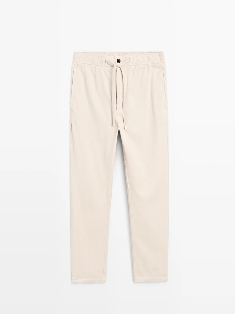 Pantalon de jogging en velours côtelé