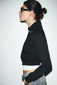 ZIPPERED PLUSH JACKET