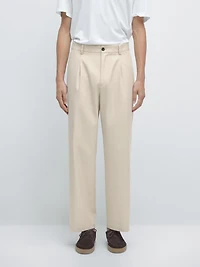 Pantalon relaxed fit 100 % coton
