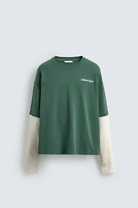 DOUBLE EFFECT SLEEVE SWEATSHIRT