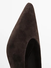 Escarpins en cuir souple avec daim