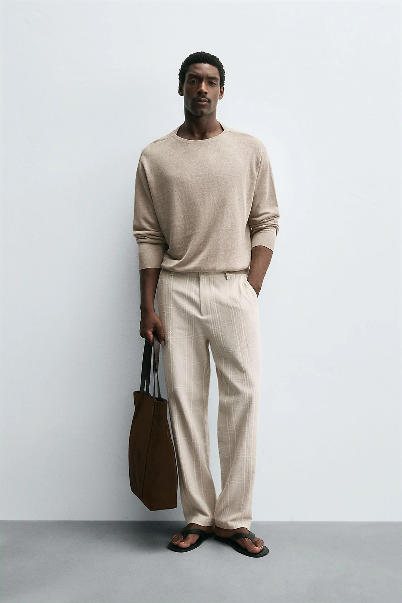 REGULAR FIT STRIPED PANTS