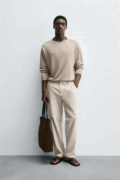 REGULAR FIT STRIPED PANTS