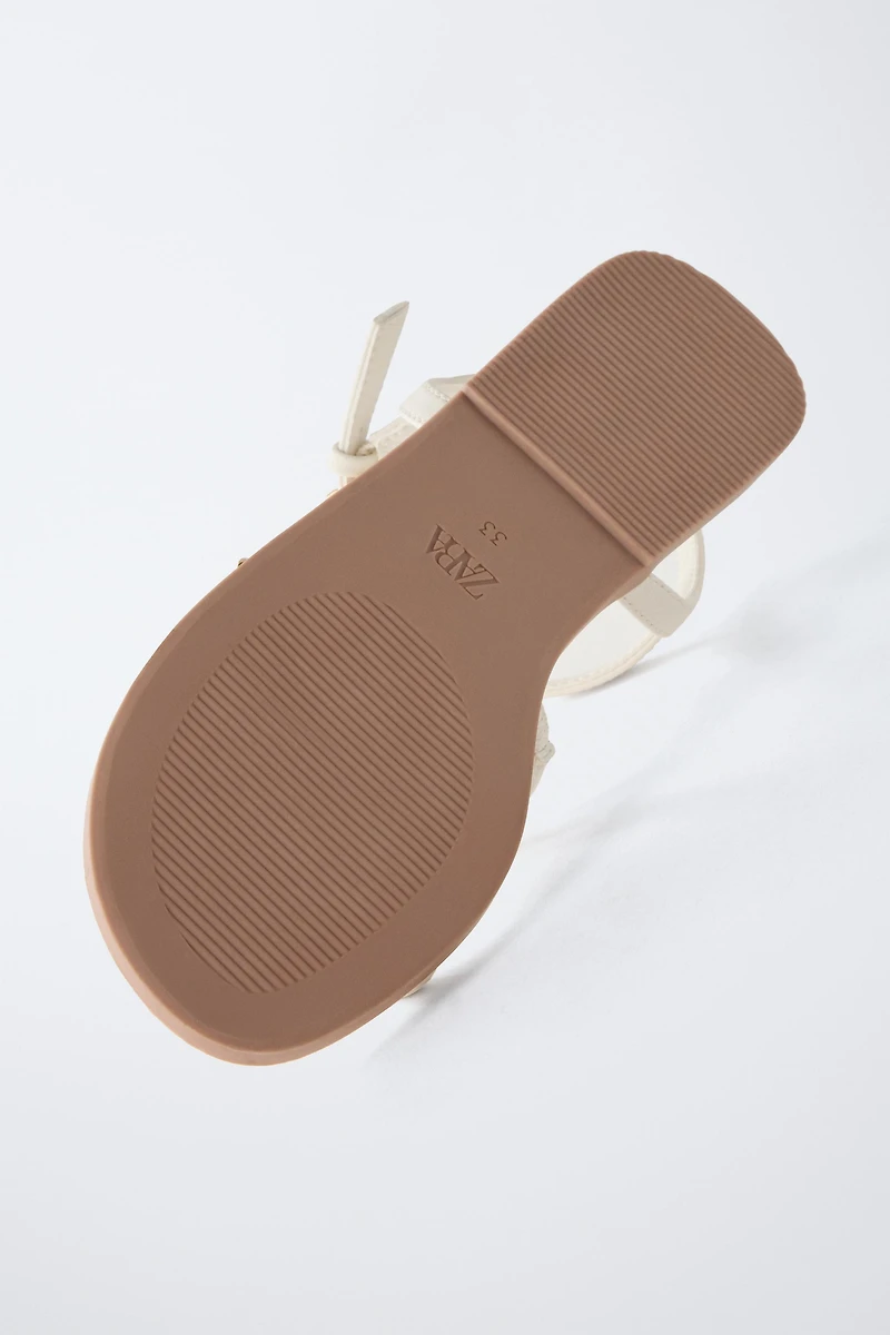 METALLIC STRAP SANDALS