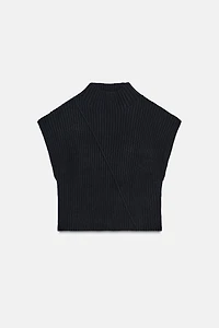 GILET EN MAILLE CÔTELÉE