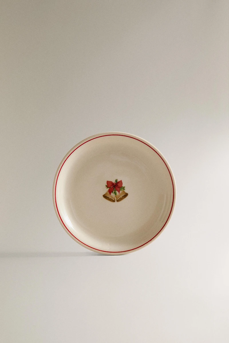 ASSIETTE À PAIN GRÈS MOTIF NOËL