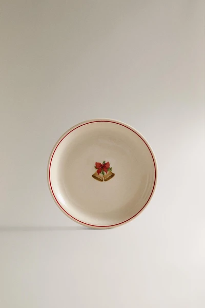 ASSIETTE À PAIN GRÈS MOTIF NOËL