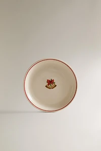 ASSIETTE À PAIN GRÈS MOTIF NOËL