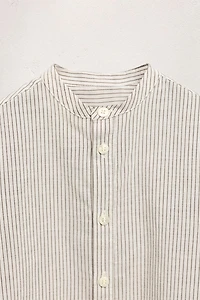 2-5 YEARS / STRIPED MANDARIN COLLAR SHIRT LIMITED EDITION