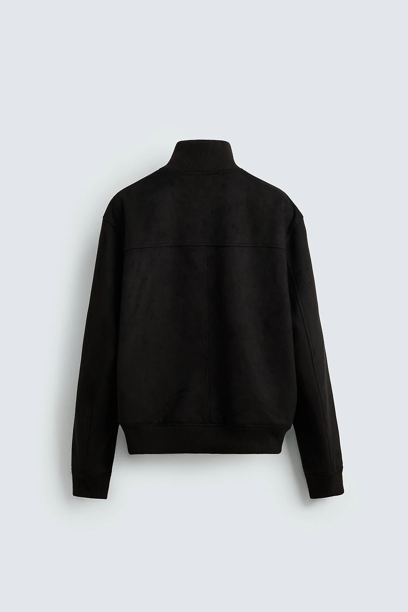 FAUX SUEDE JACKET REGULAR FIT