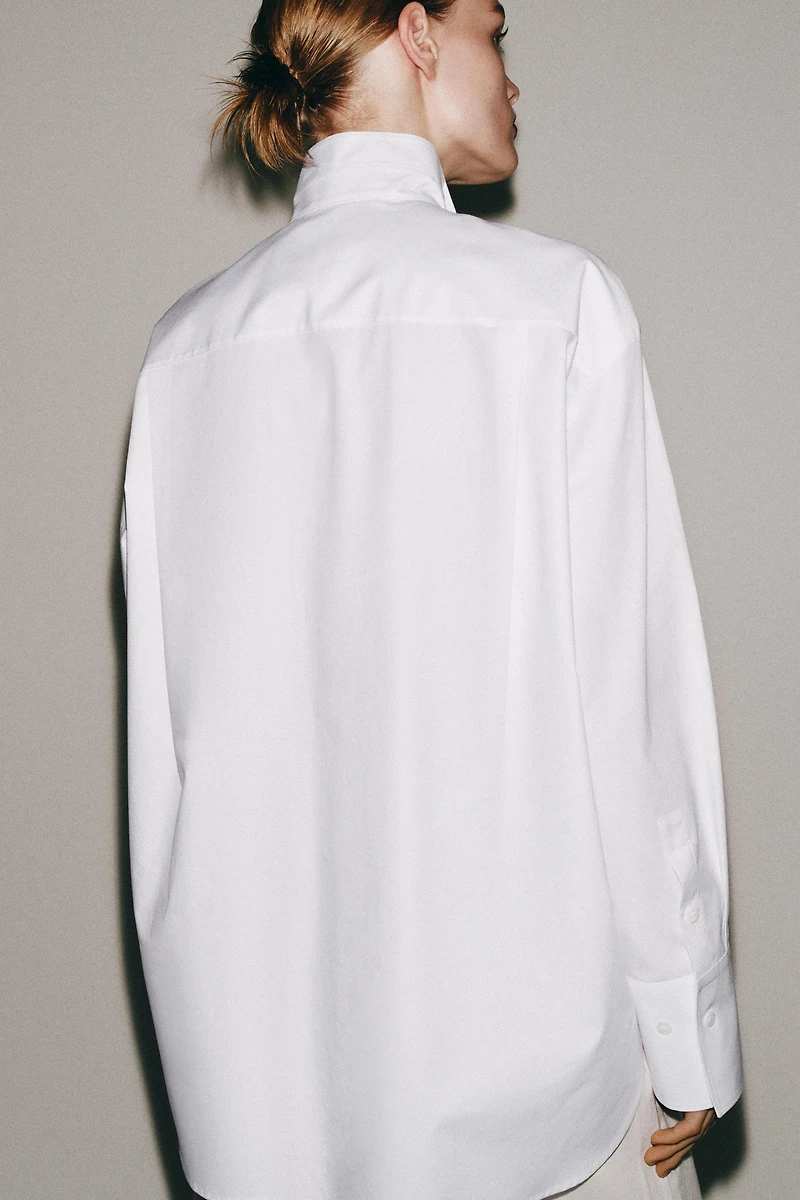 ZW COLLECTION POPLIN SHIRT WITH BUTTONS