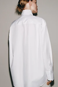 ZW COLLECTION POPLIN SHIRT WITH BUTTONS