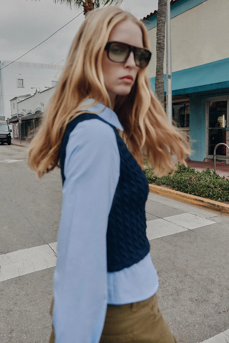 COMBINED POPLIN SHIRT