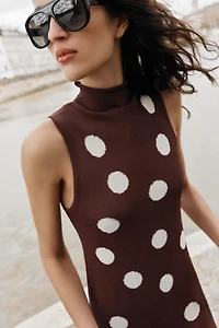 POLKA DOT KNIT DRESS