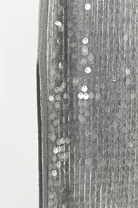 SEQUIN SLIT MIDI SKIRT