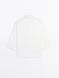 Funnel neck T-shirt