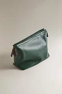 LEATHER TRAVEL MAKEUP BAG