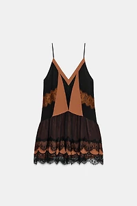 SHORT COMBINATION LACE DRESS
