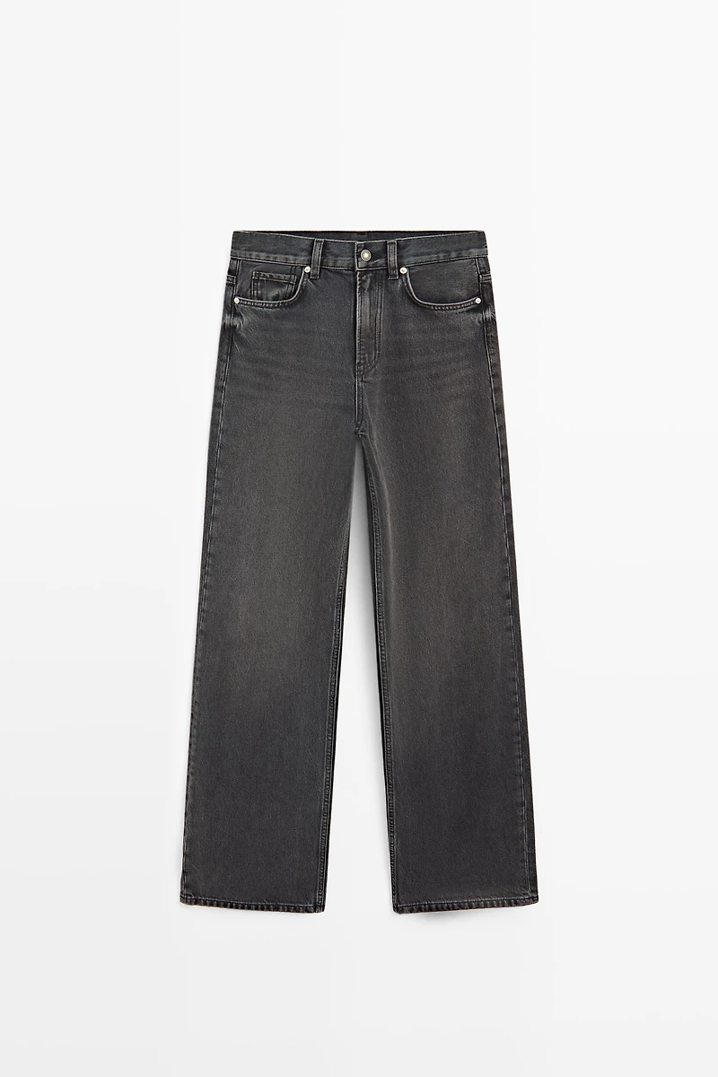 High-waist wide-leg jeans