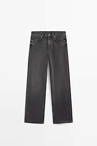 High-waist wide-leg jeans