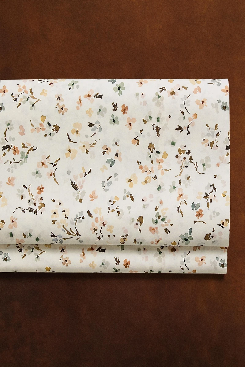 FLORAL PRINT FLAT SHEET
