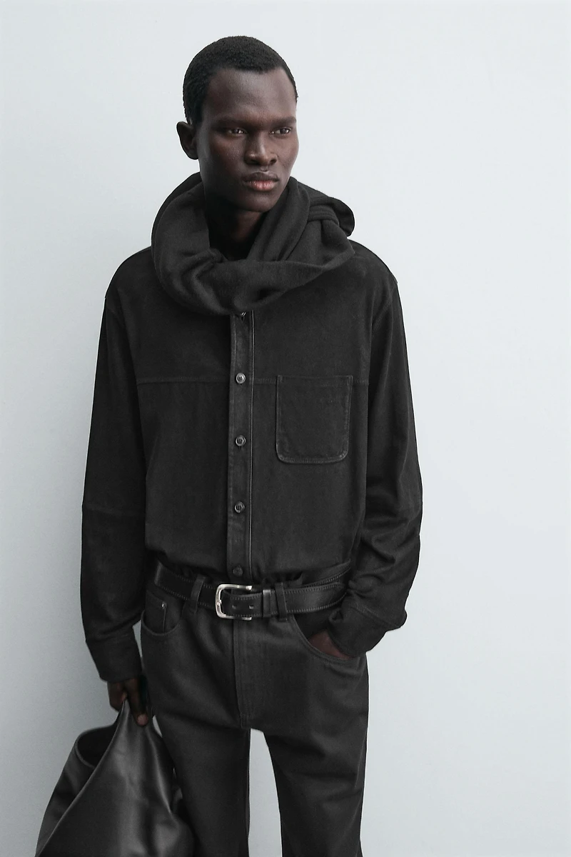 SUEDE LEATHER OVERSHIRT