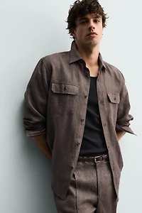CHEMISE REGULAR FIT 100% LIN