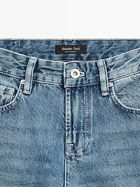 Low-rise straight-leg jeans