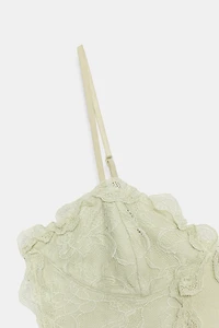 LACE COMBINATION CORSET TOP