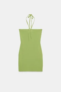 BANDEAU KNIT DRESS WITH BEADS