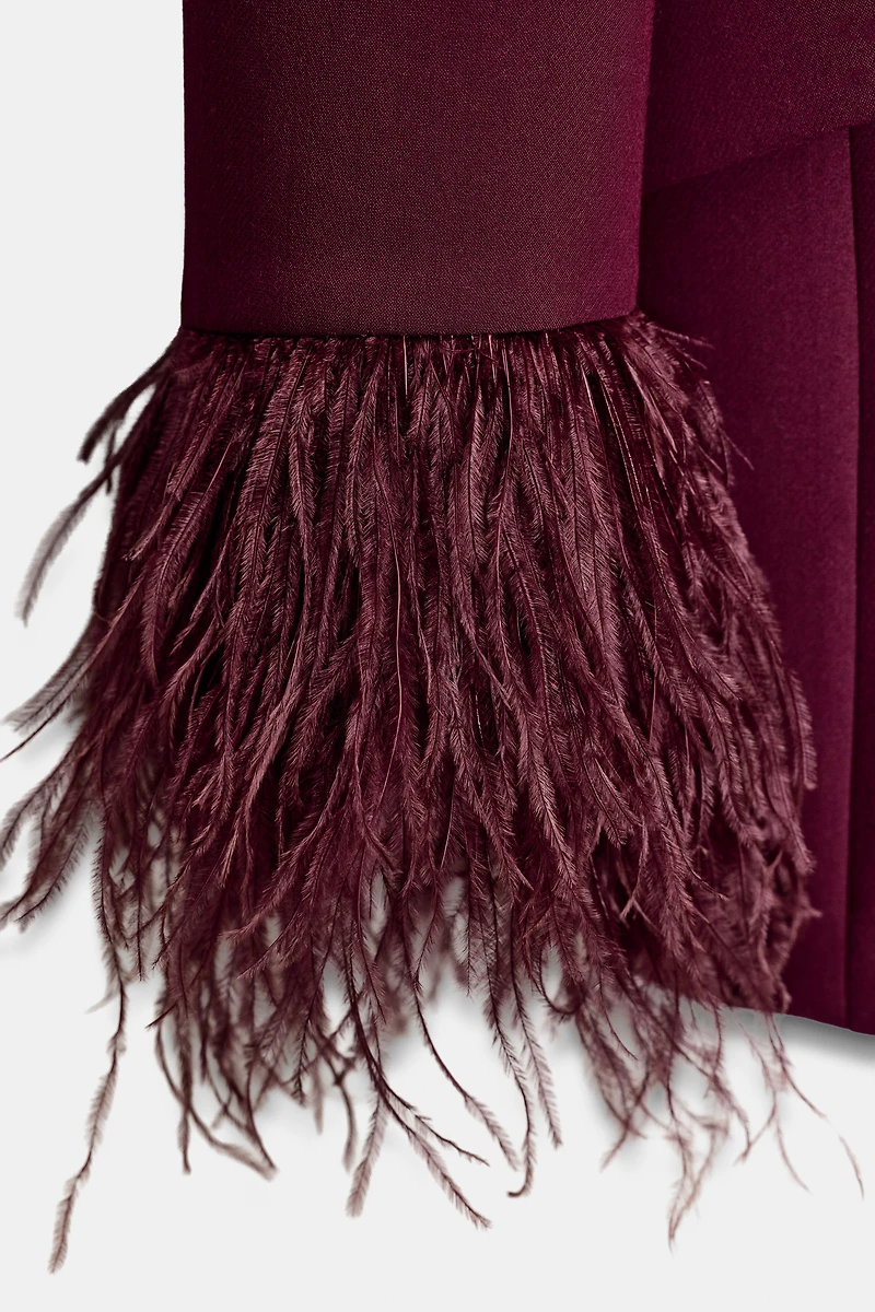 FEATHER CUFF BLAZER