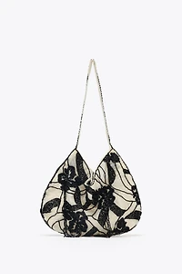 BEADED MESH BAG