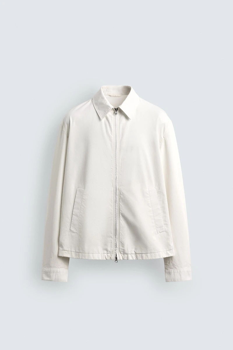 REGULAR FIT ZIP-UP OVERSHIRT