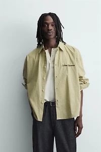 EMBROIDERED PLAID SHIRT