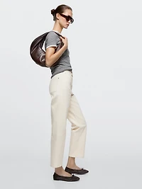 Mid-rise straight-leg jeans