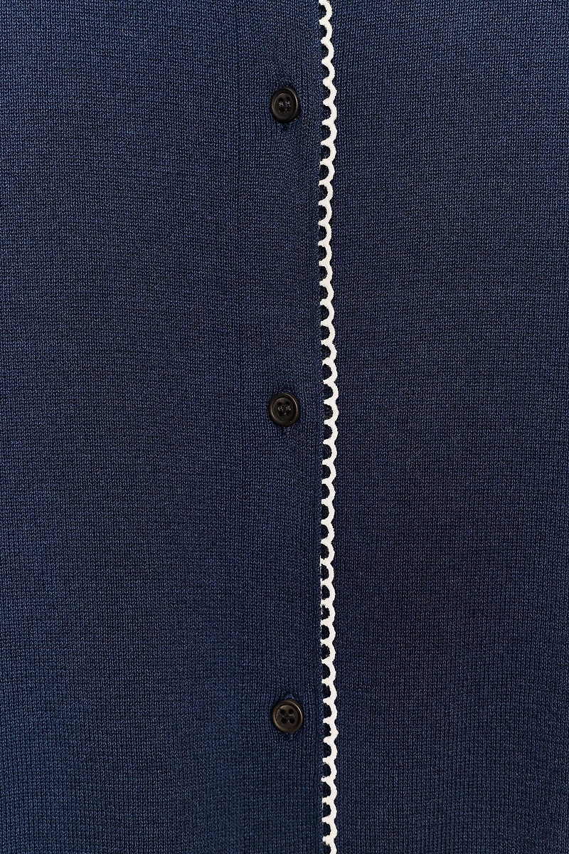 PETER PAN COLLAR KNIT CARDIGAN