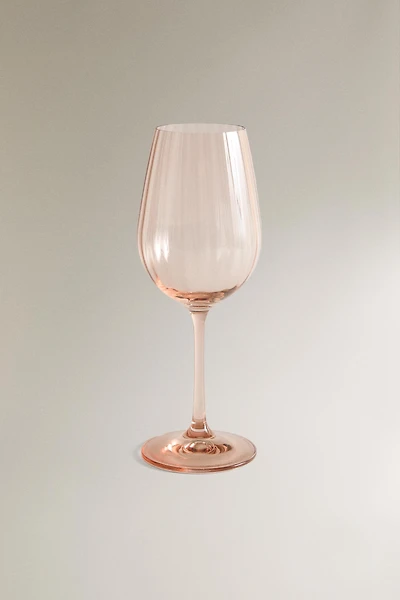 VERRE À PIED CRISTALLIN RELIEF