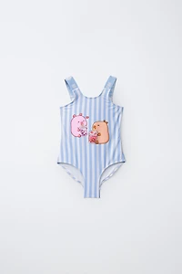 AGES 6-14 / STRIPED CAPYBARA CAPYFUN © SWIMSUIT