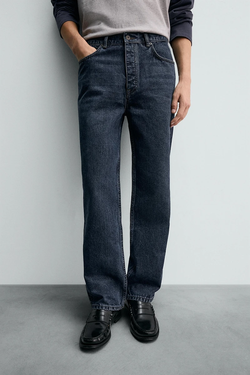 COTTON - WOOL STRAIGHT FIT JEANS