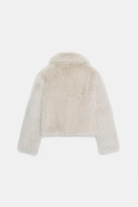 FAUX FUR ZIP-UP SHORT COAT