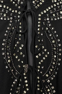 SEMI-SHEER BEADED BLOUSE