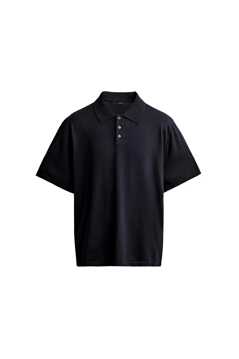 POLO REGULAR FIT EN MAILLE MÉLANGE DE COTON