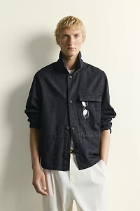RELAXED FIT DENIM OVERSHIRT