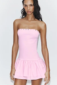 RUFFLED MINI DRESS