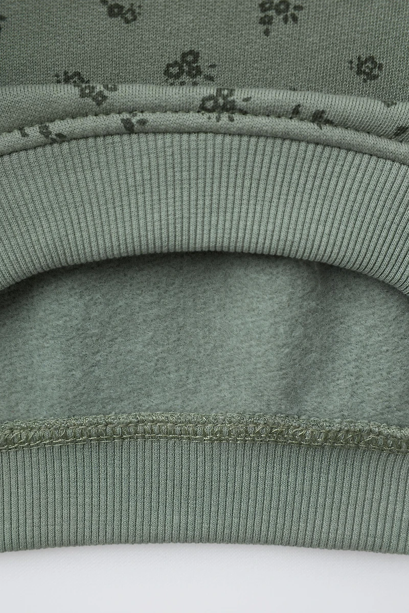 FLORAL SWEATSHIRT AND LEGGINGS SET