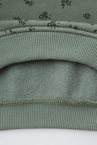 FLORAL SWEATSHIRT AND LEGGINGS SET