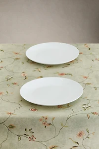 FLORAL PRINT AND LACE TRIM TABLE RUNNER