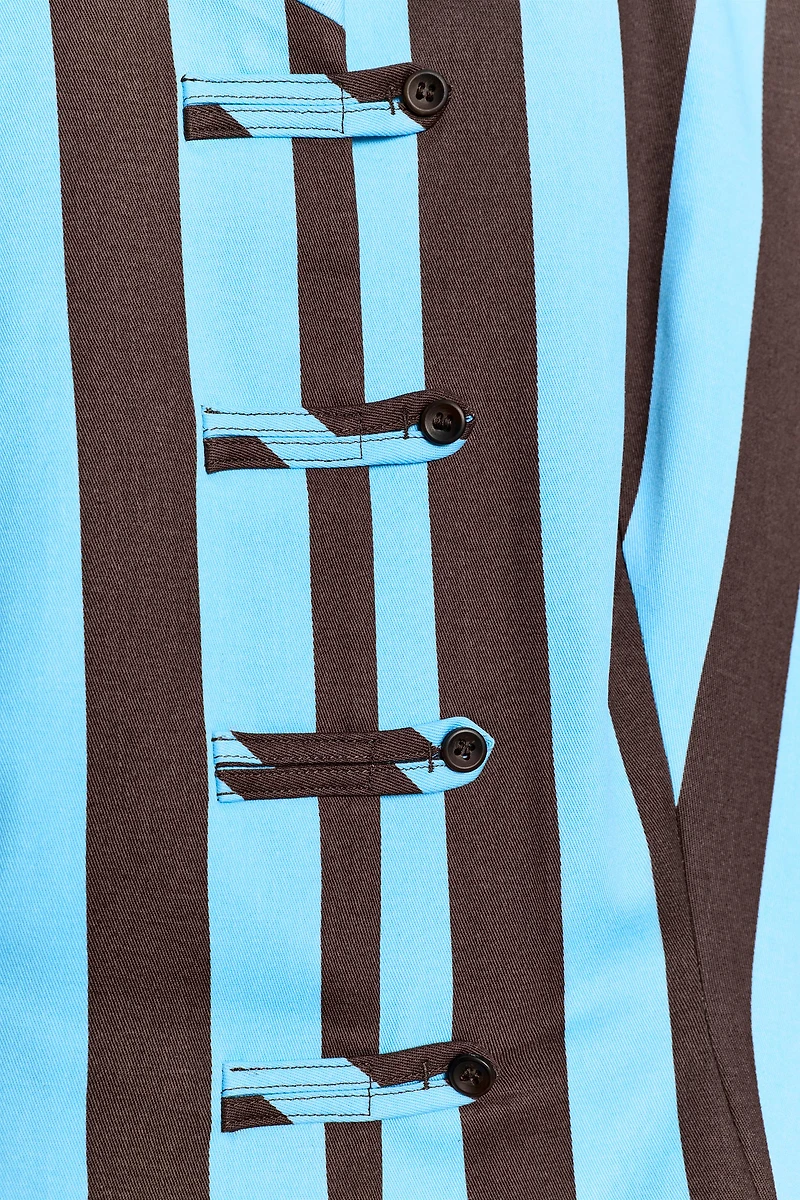 STRIPED FROG FASTENING VEST TOP